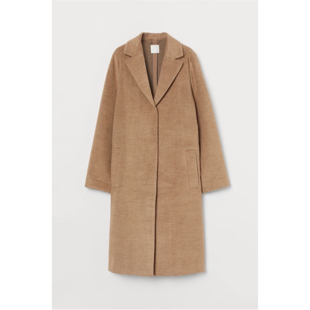 Tan Knee Length Coat